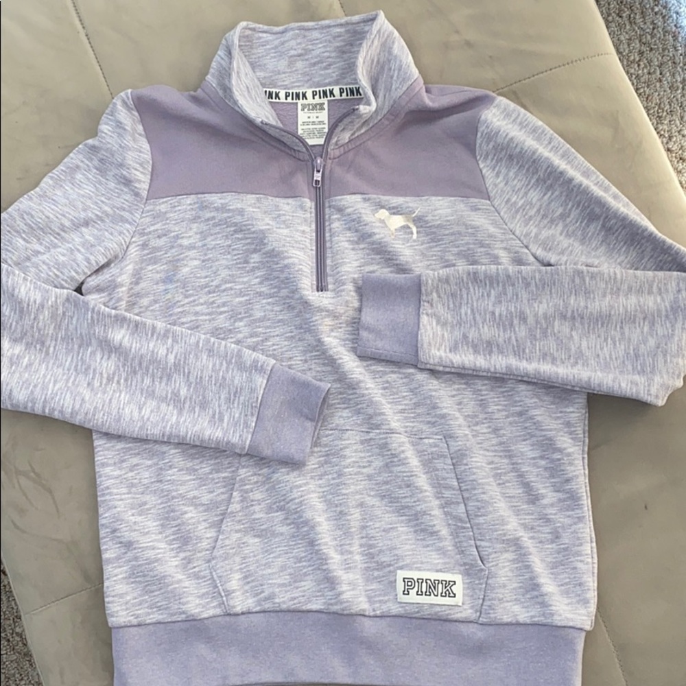 VS Pink zip neck sweatshirt